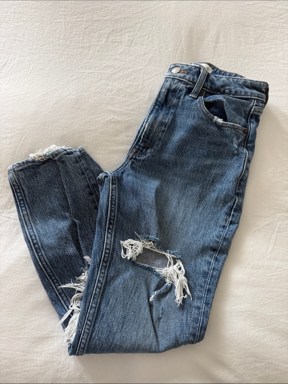 A&F Distressed Jeans